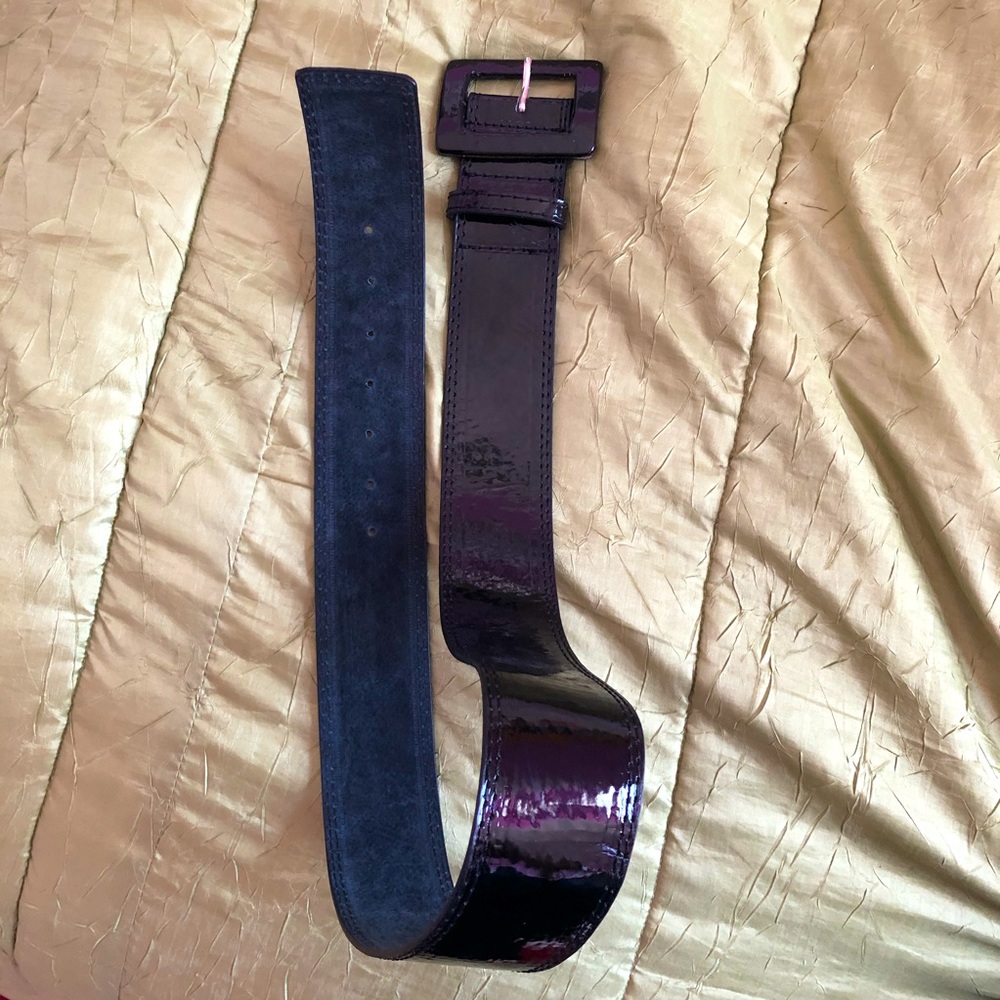 Patent Leather Wide Belt